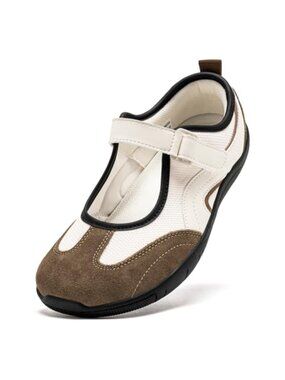 HOBIBEAR Women's Wide Toe Box Barefoot Mary Jane Flats Slip On Comfortable